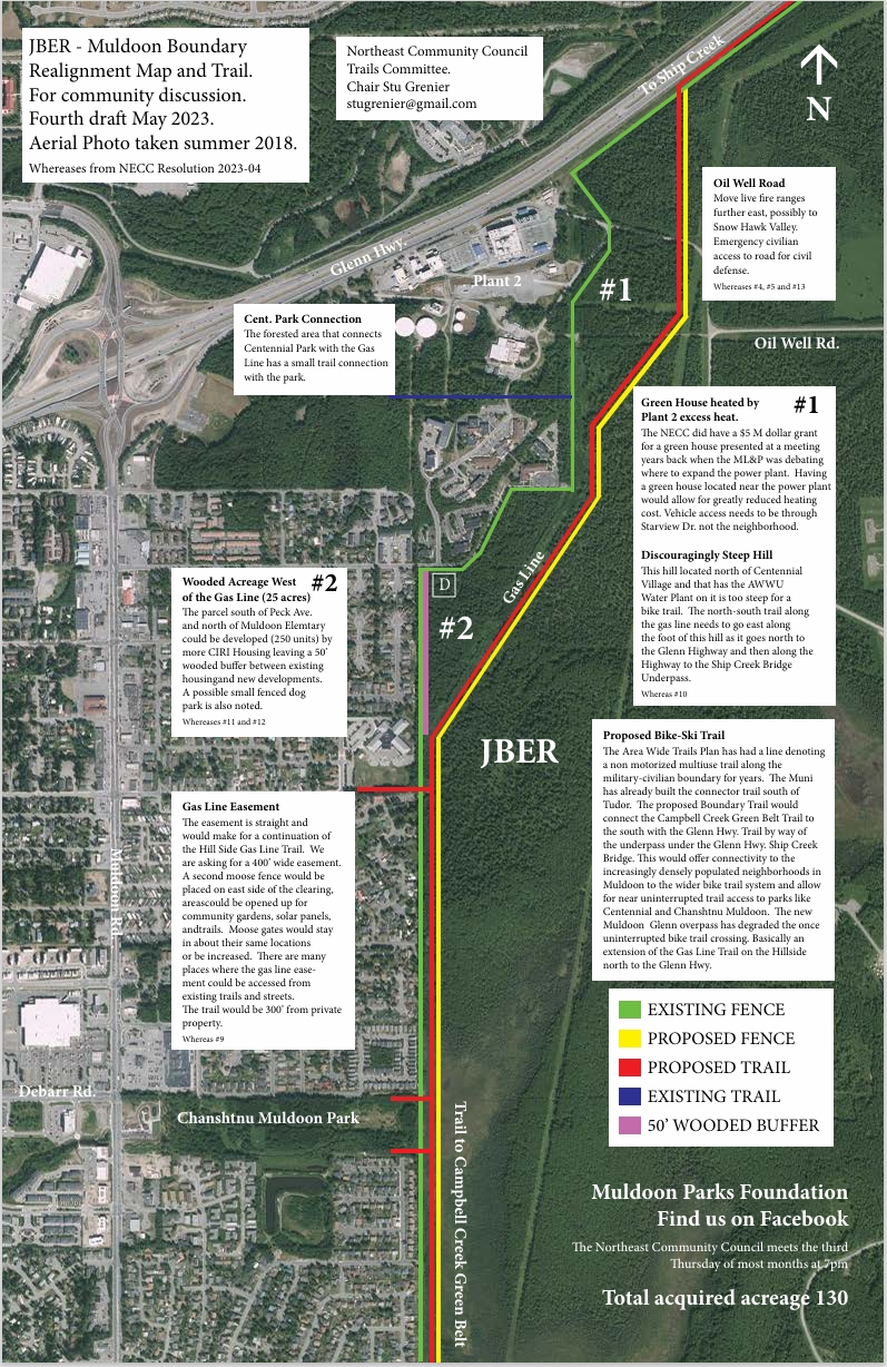JBER Muldoon perimeter trail for East Anchorage