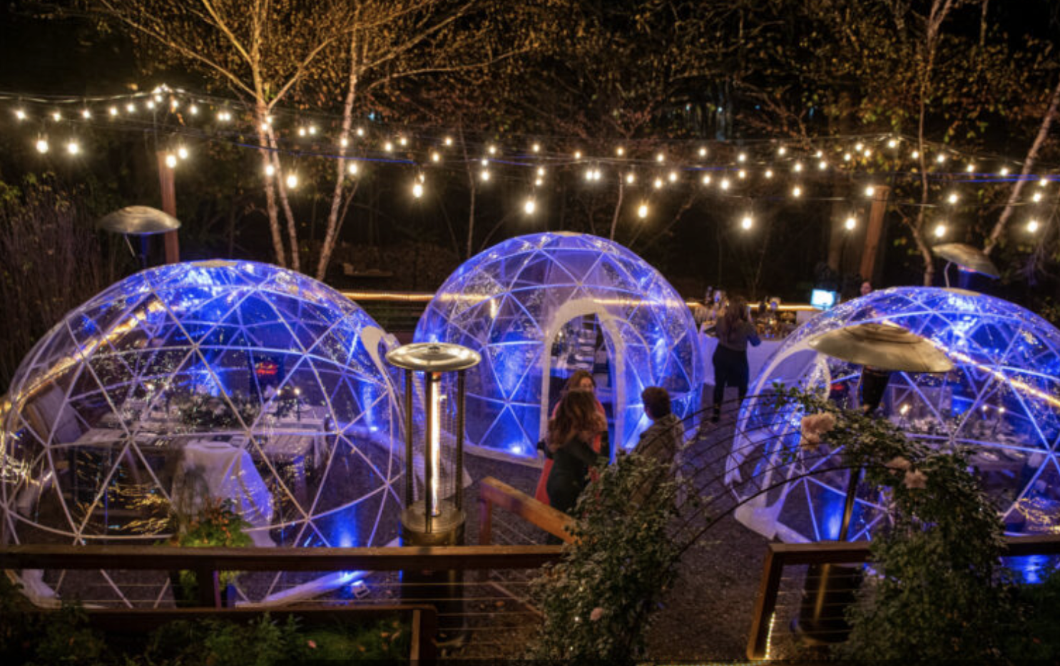 Winter outdoor dining